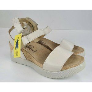 FLY LONDON Leather Wedge Ankle Strap Sandals Wink